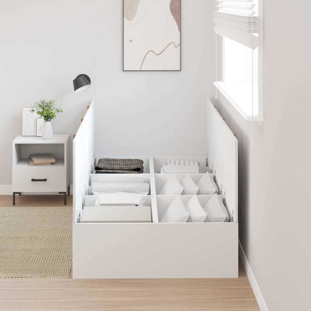 Krevet s ladicama Bijelo 90 x 190 cm Konstruirano drvo
