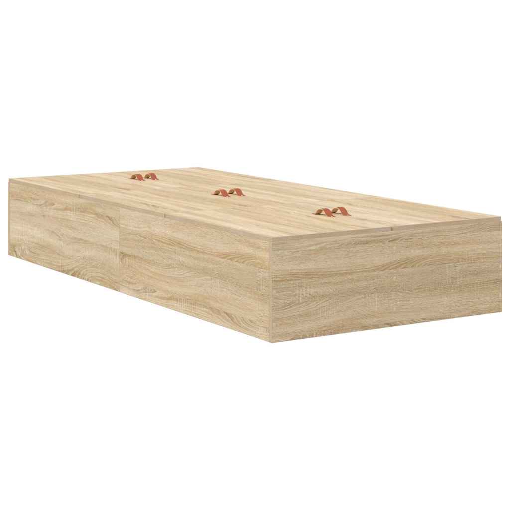 Krevet s ladicama Sonoma hrast 90 x 190 cm Konstruirano drvo