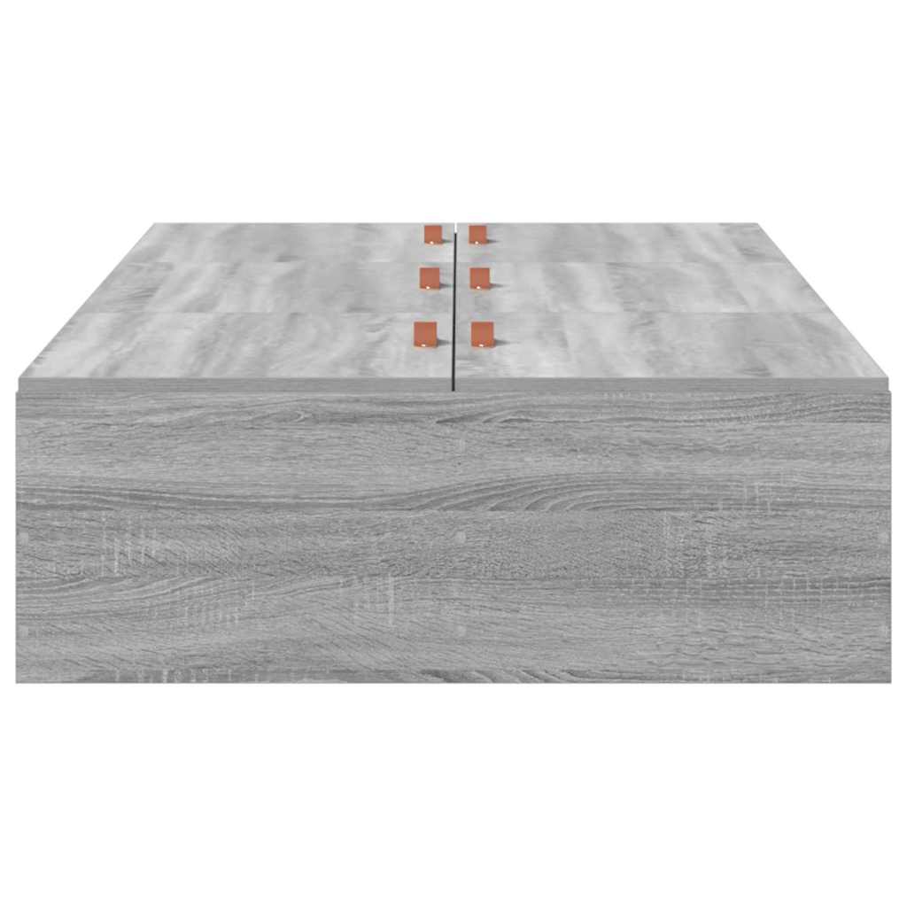 Krevet s ladicama Siva Sonoma 90 x 190 cm Konstruirano drvo