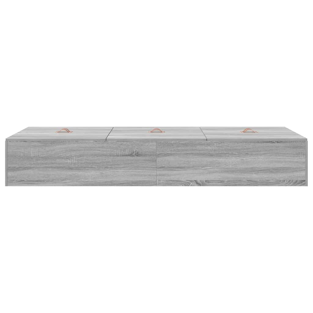 Krevet s ladicama Siva Sonoma 70 x 190 cm Konstruirano drvo