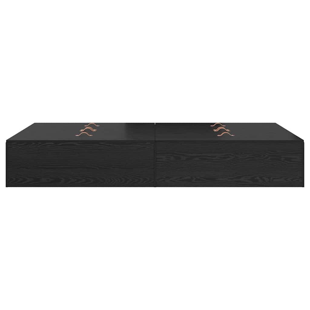 Krevet s ladicama Crni hrast 120 x 190 cm Konstruirano drvo