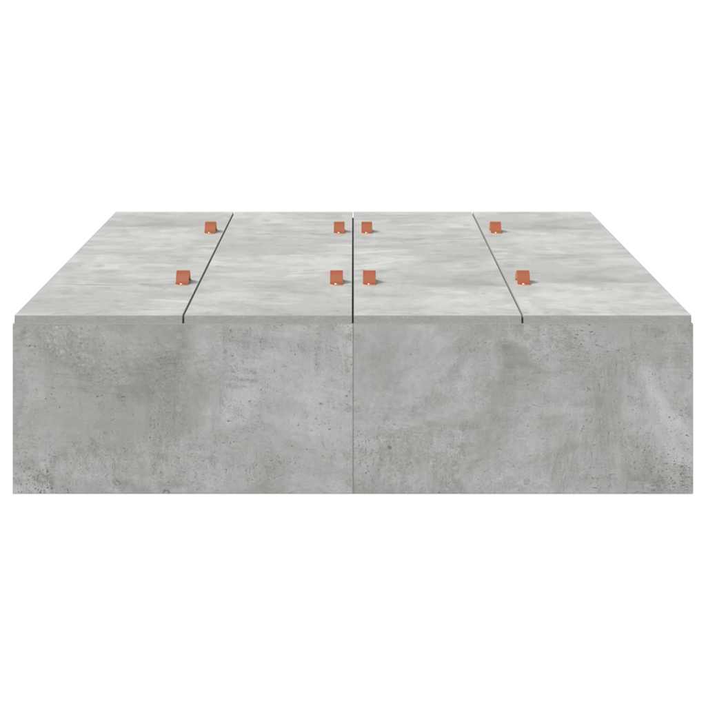 Krevet s ladicama Betonski sivi 120 x 190 cm Konstruirano drvo