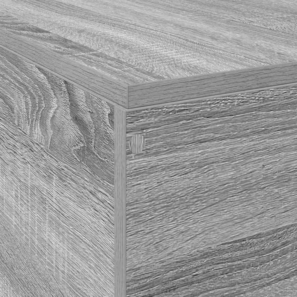 Krevet s ladicama Siva Sonoma 135 x 190 cm Konstruirano drvo