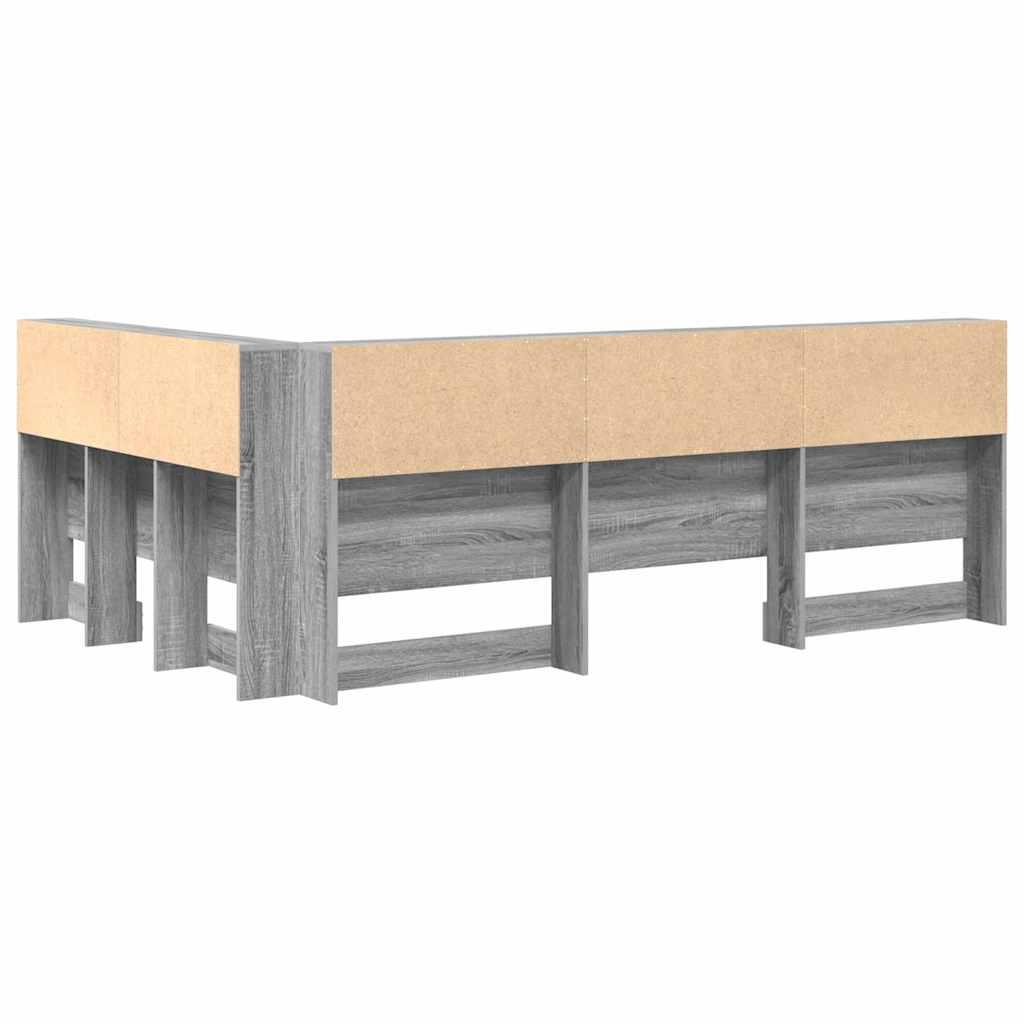 Skladišno uzglavlje Siva Sonoma 120 cm Konstruirano drvo