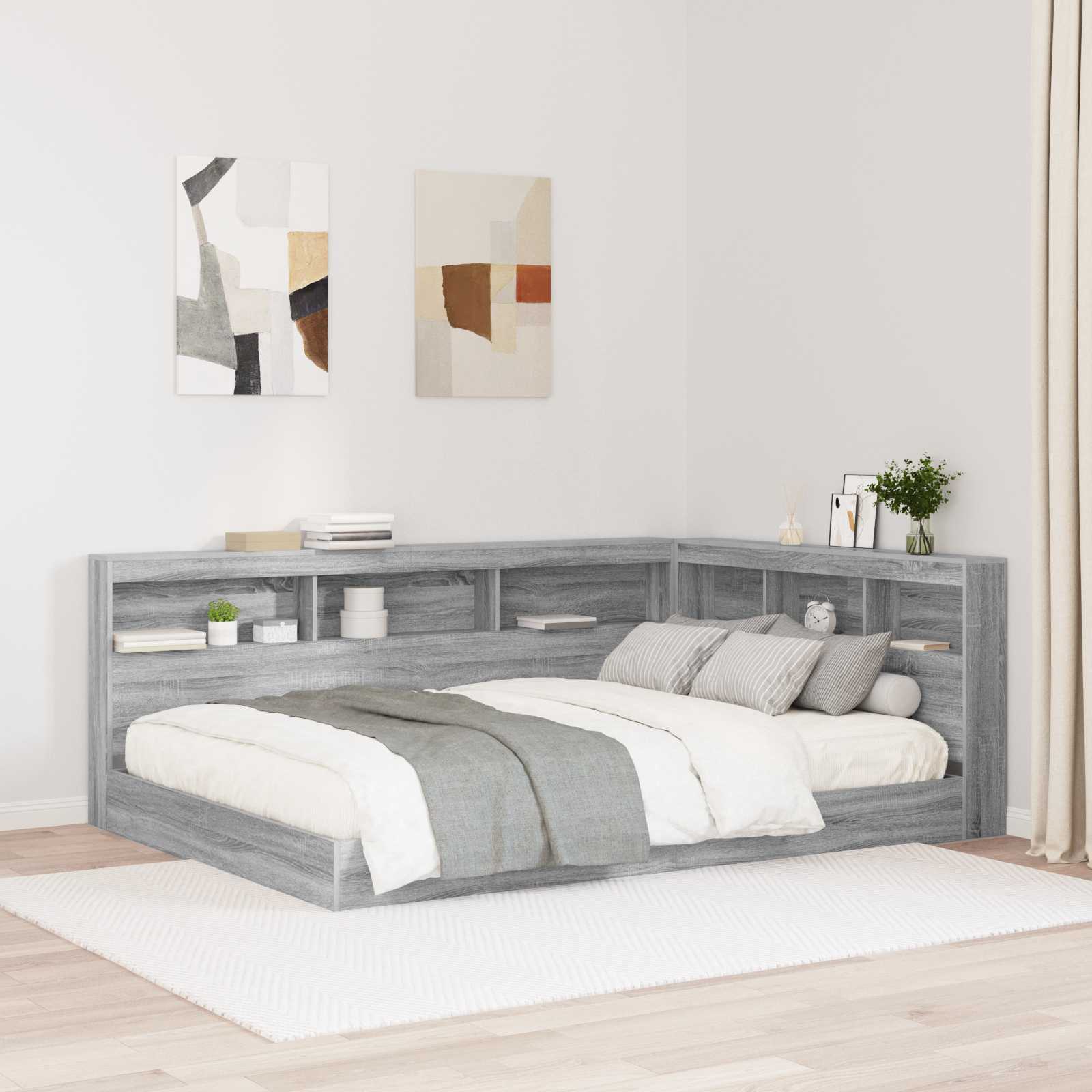 Skladišno uzglavlje Siva Sonoma 150 cm Konstruirano drvo