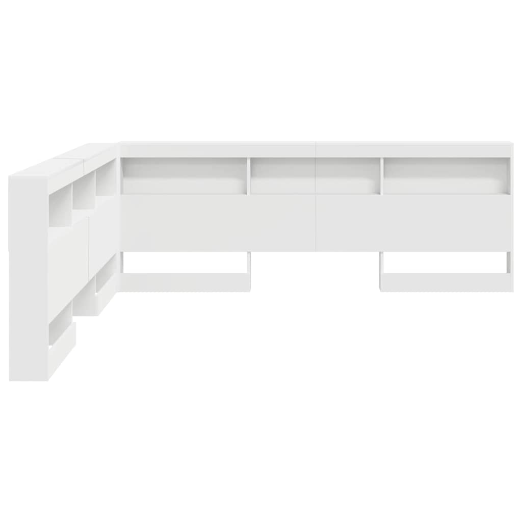 Skladišno uzglavlje s policom Bijelo 180 cm Konstruirano drvo