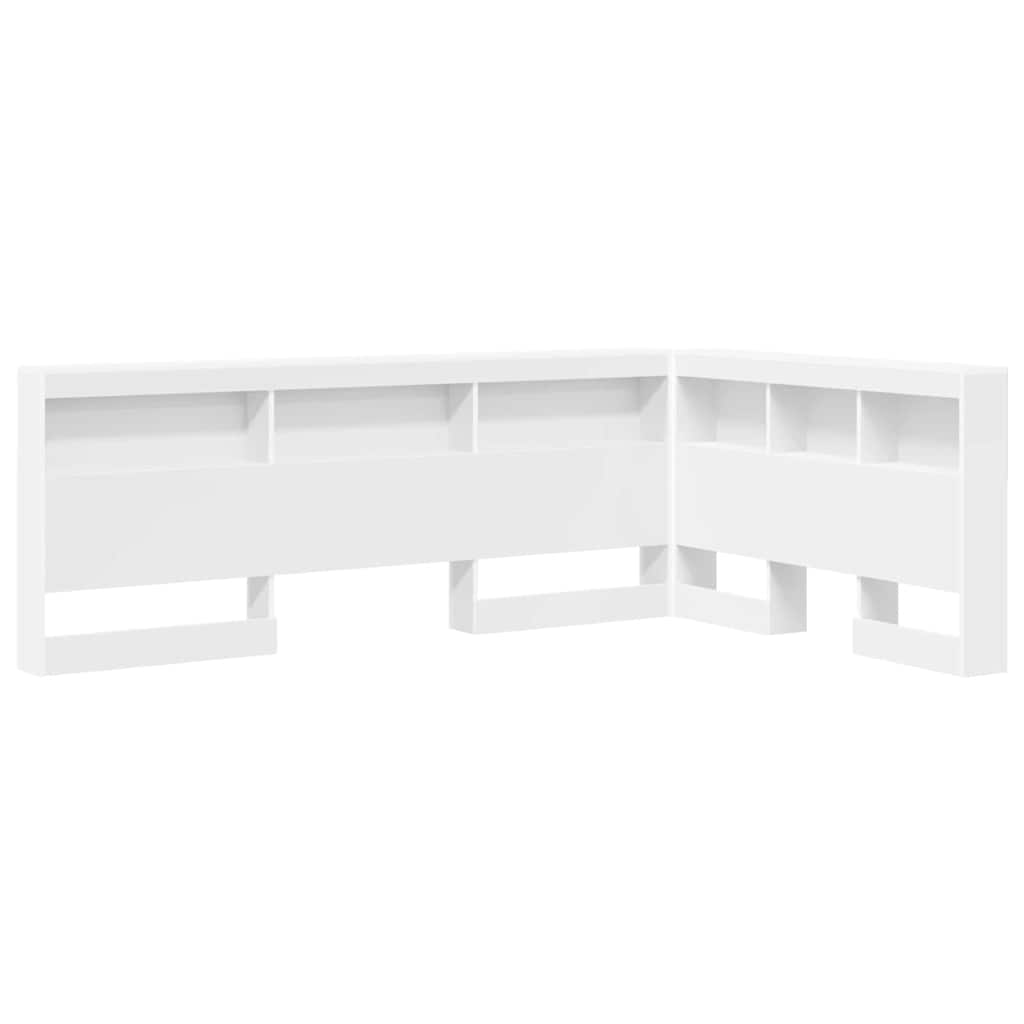 Skladišno uzglavlje s policom Bijelo 207,5 x 137,5 x 76,5 cm
