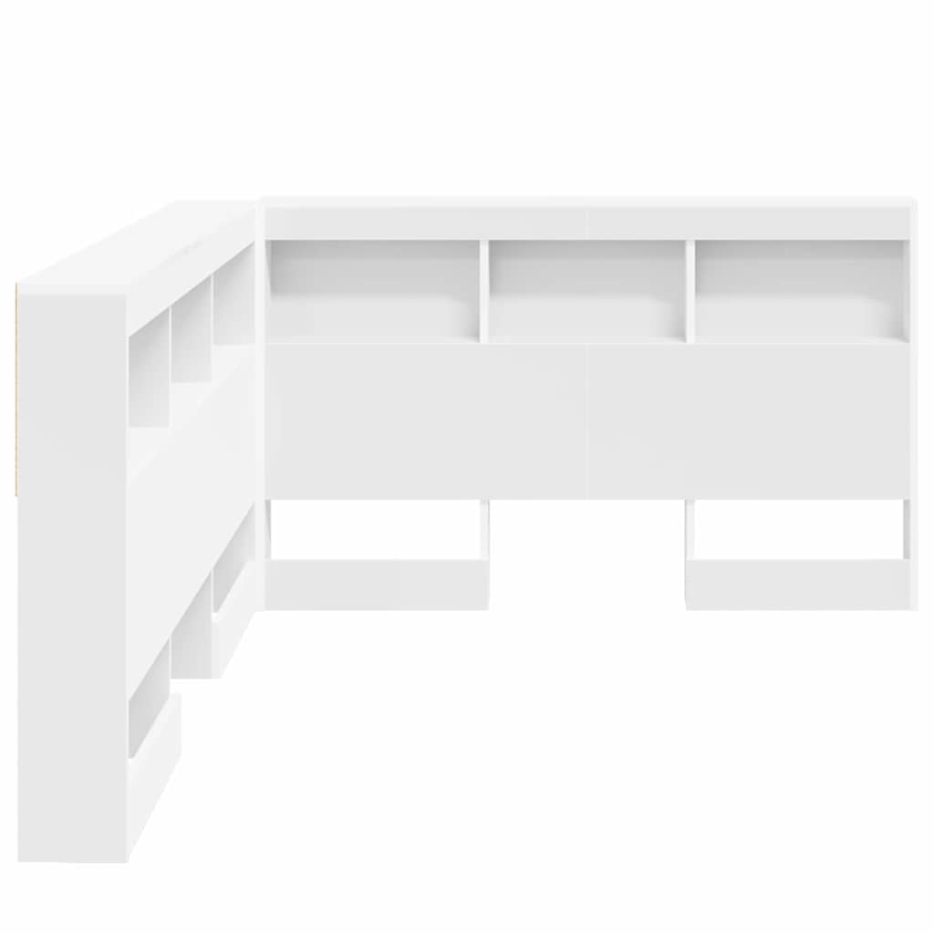 Skladišno uzglavlje s policom Bijelo 207,5 x 137,5 x 76,5 cm