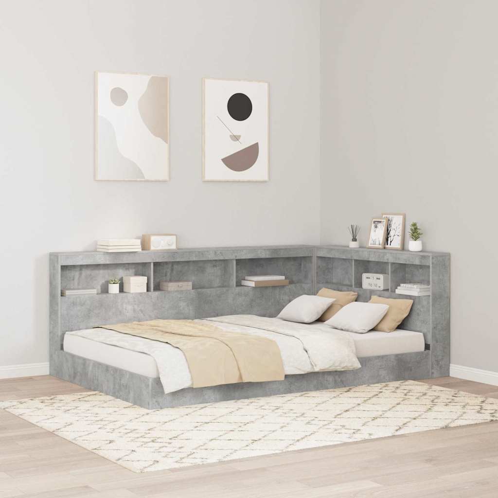 Skladišno uzglavlje Betonski sivi 207,5 x 137,5 x 76,5 cm