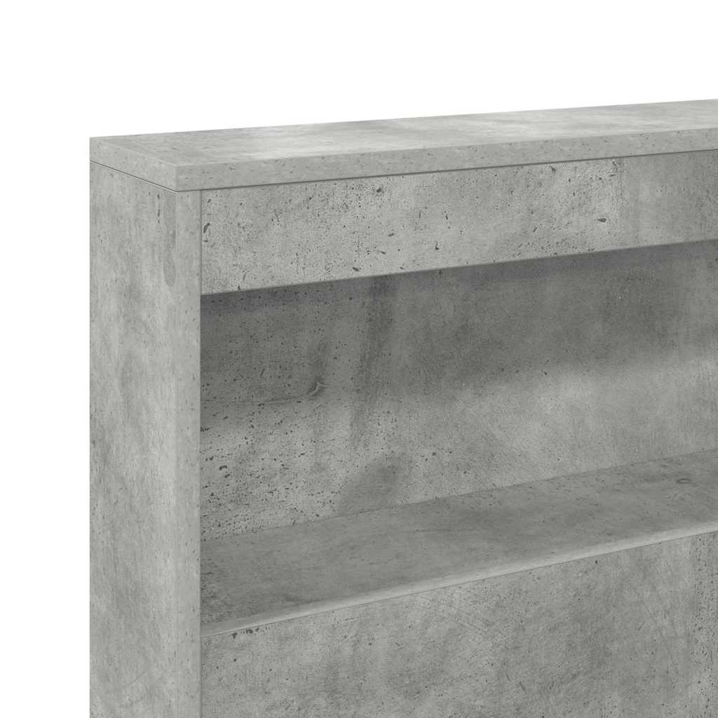 Skladišno uzglavlje Betonski sivi 135 cm Konstruirano drvo