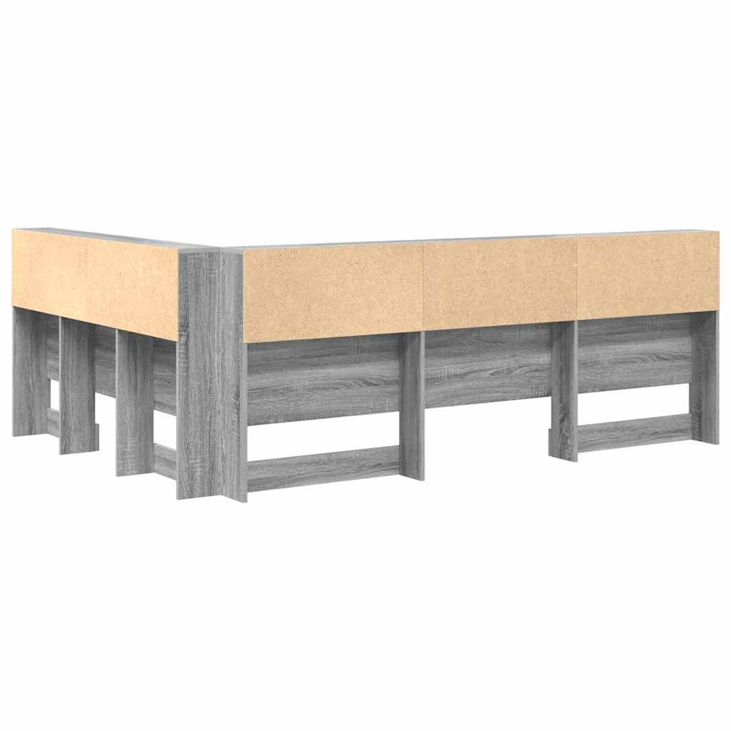 Skladišno uzglavlje Siva Sonoma 135 cm Konstruirano drvo