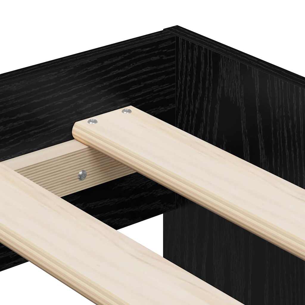 Krevet s ladicama s pohranom Crni hrast 234 x 103 x 53.5 cm
