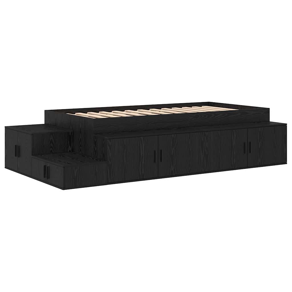 Krevet s ladicama s pohranom Crni hrast 234 x 103 x 53.5 cm