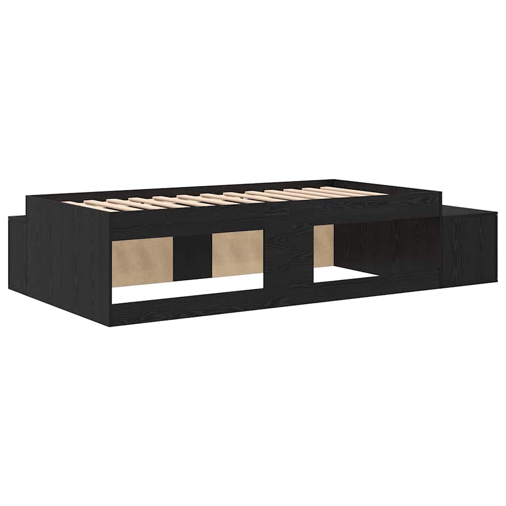 Krevet s ladicama s pohranom Crni hrast 234 x 103 x 53.5 cm