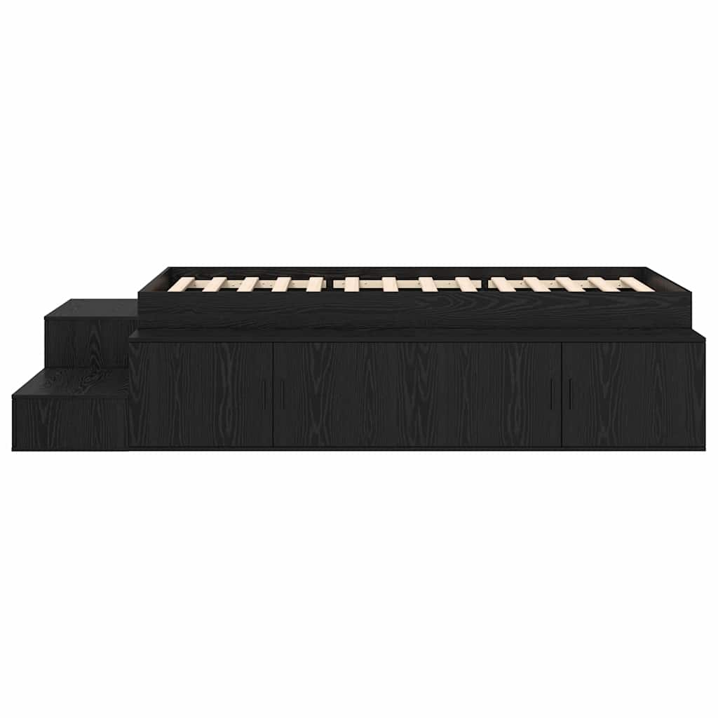 Krevet s ladicama s pohranom Crni hrast 234 x 103 x 53.5 cm