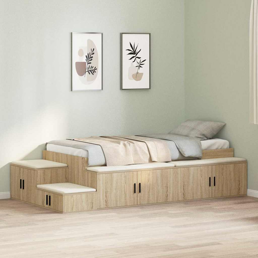 Krevet s ladicama Sonoma hrast 75 cm Konstruirano drvo