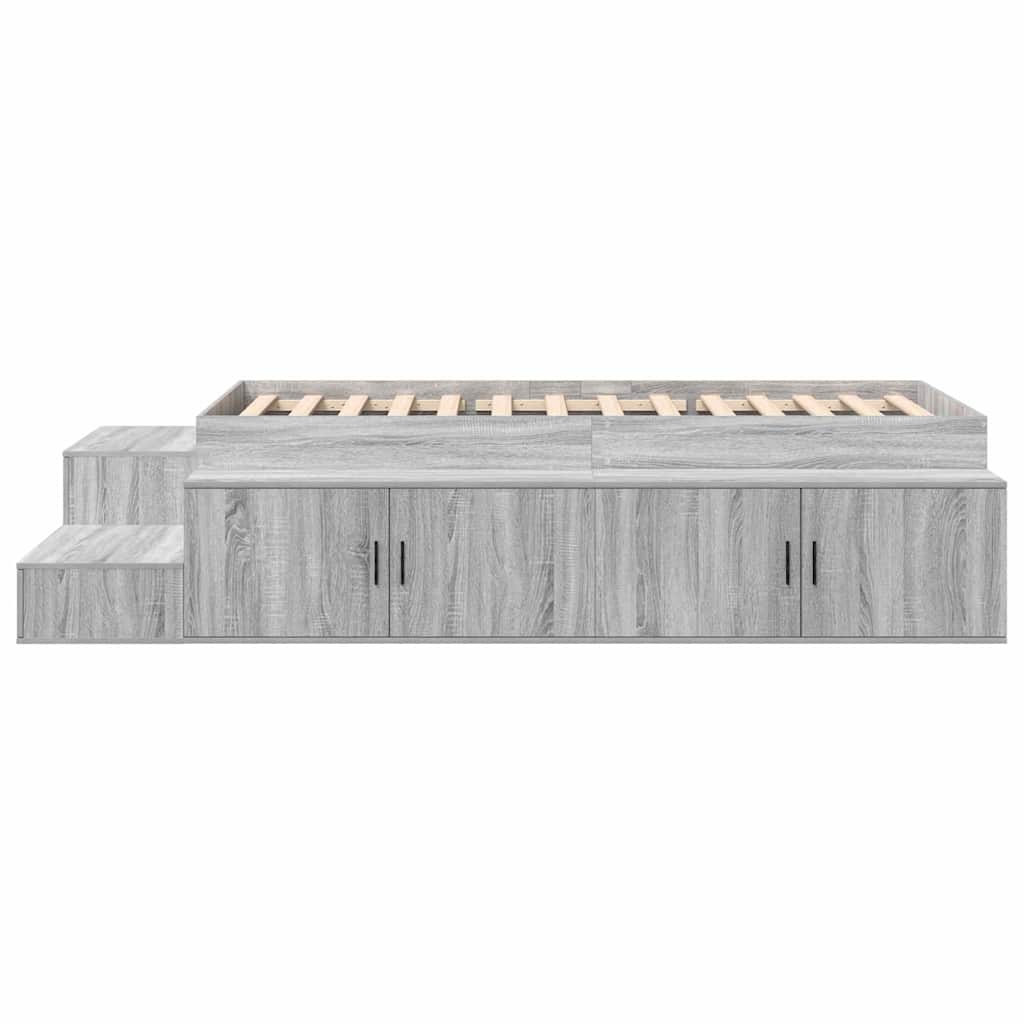 Krevet s ladicama Siva Sonoma 75 cm Konstruirano drvo
