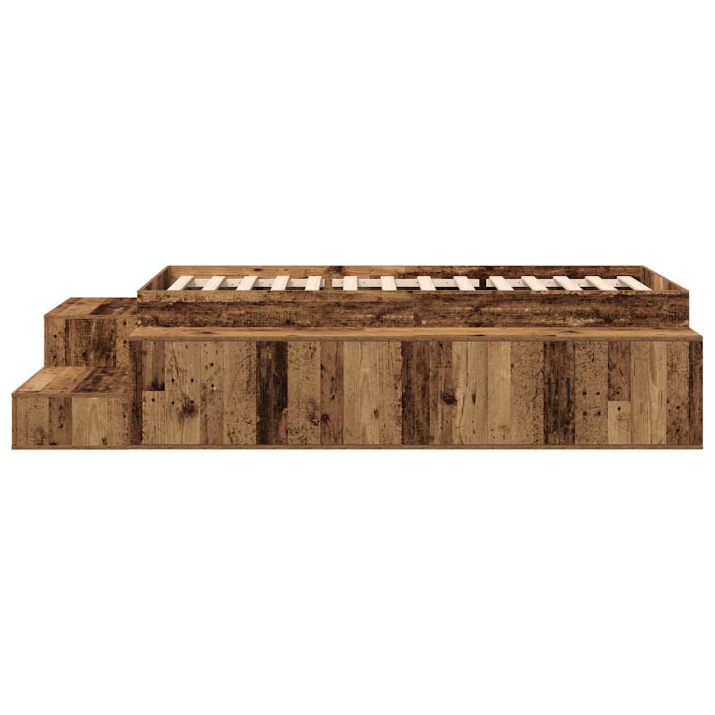 Krevet s ladicama s pohranom Staro drvo 234 x 103 x 53.5 cm