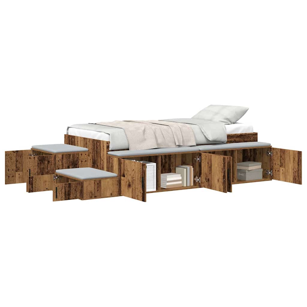 Krevet s ladicama s pohranom Staro drvo 234 x 103 x 53.5 cm