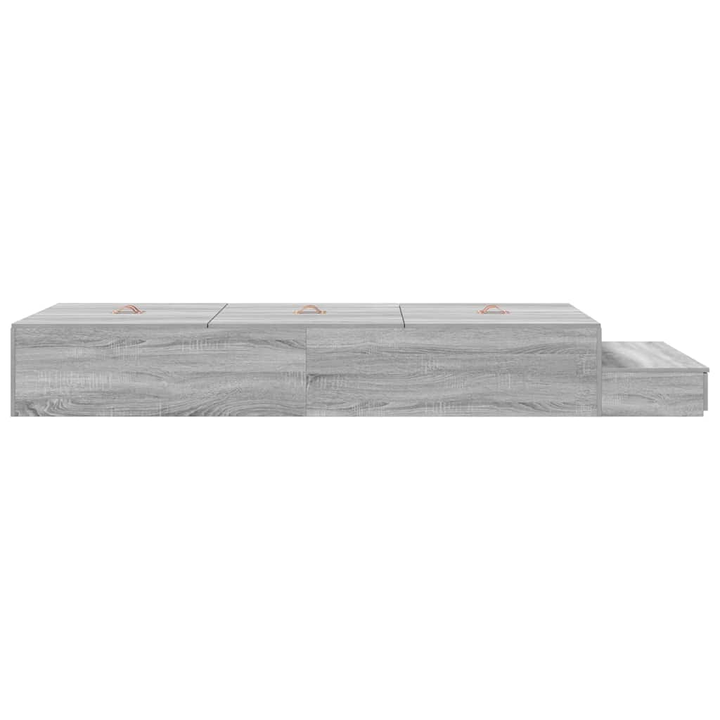 Krevet s ladicama Siva Sonoma 80 cm Konstruirano drvo