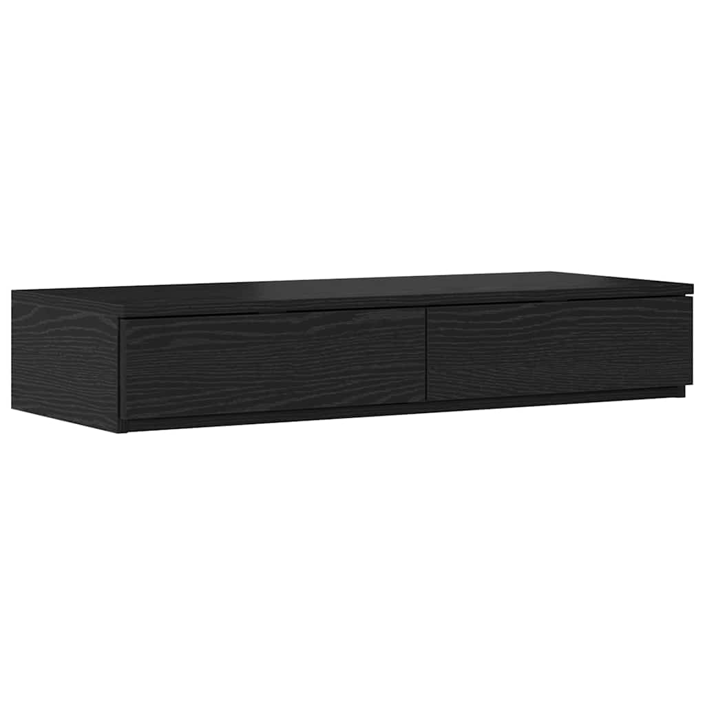 Krevet s ladicama s ladicama Crni hrast 90 cm Konstruirano drvo