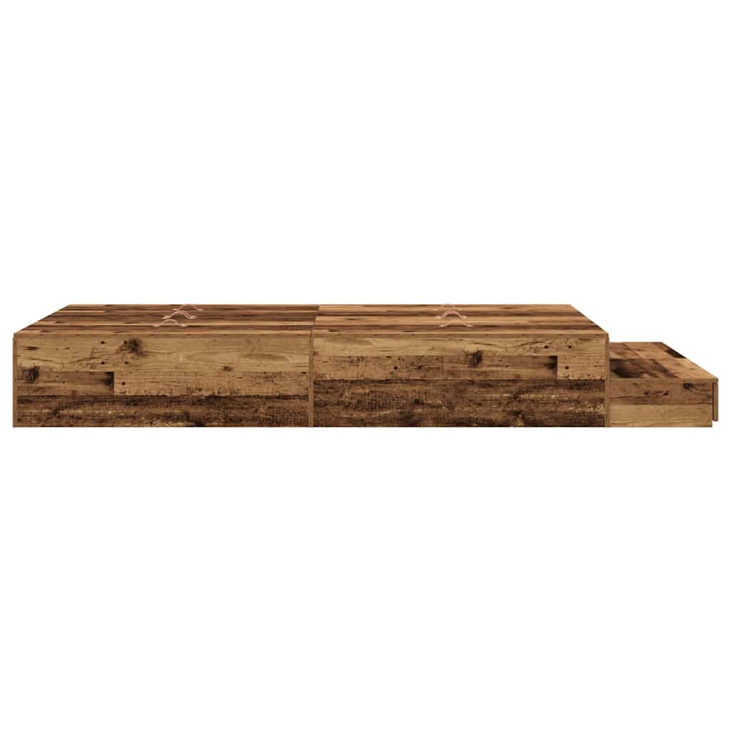 Krevet s ladicama Staro drvo 120 cm Konstruirano drvo