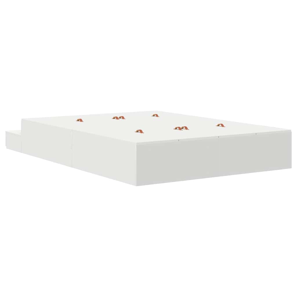 Krevet s ladicama s ladicama Bijelo 135 cm Konstruirano drvo
