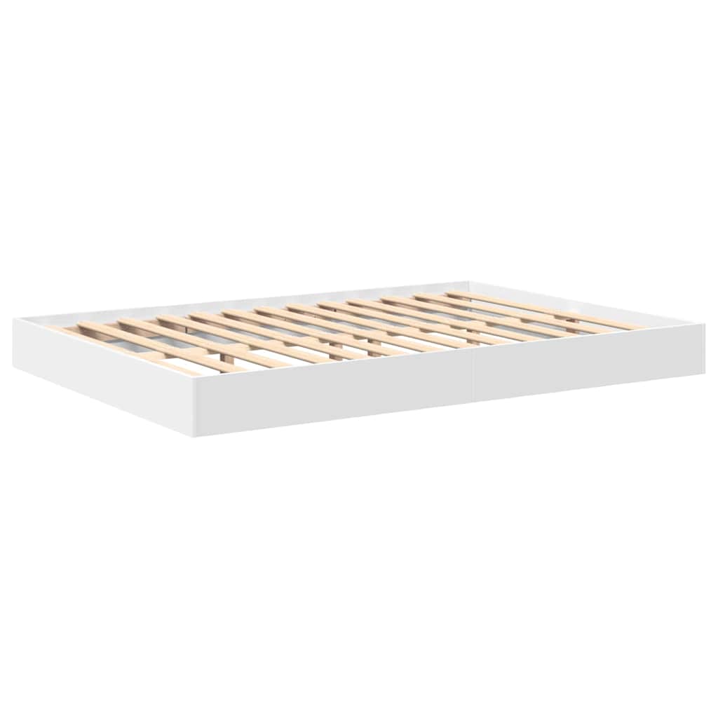 Krevet s policama Bijelo 135 x 190 cm Konstruirano drvo