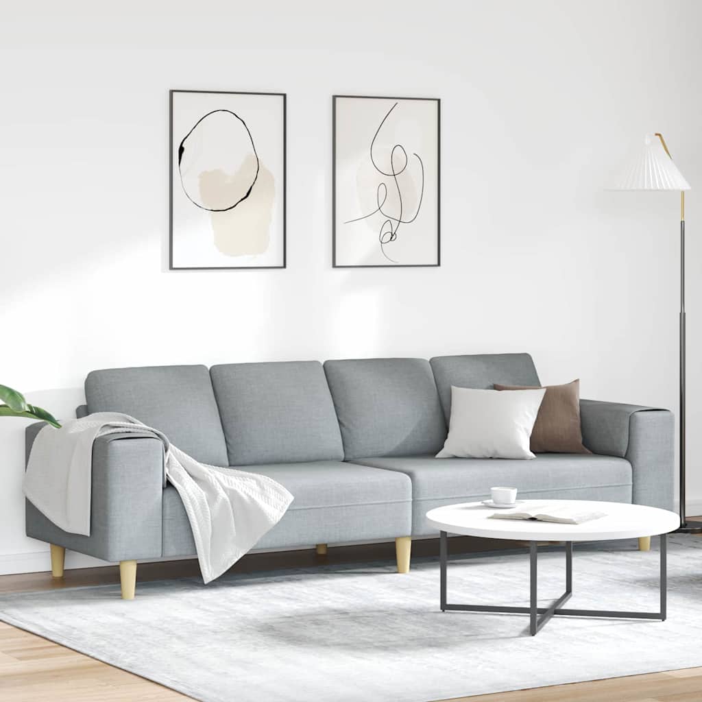 Kauč za dnevni boravak Svijetlo siva 250 x 77 x 76 cm Poliester