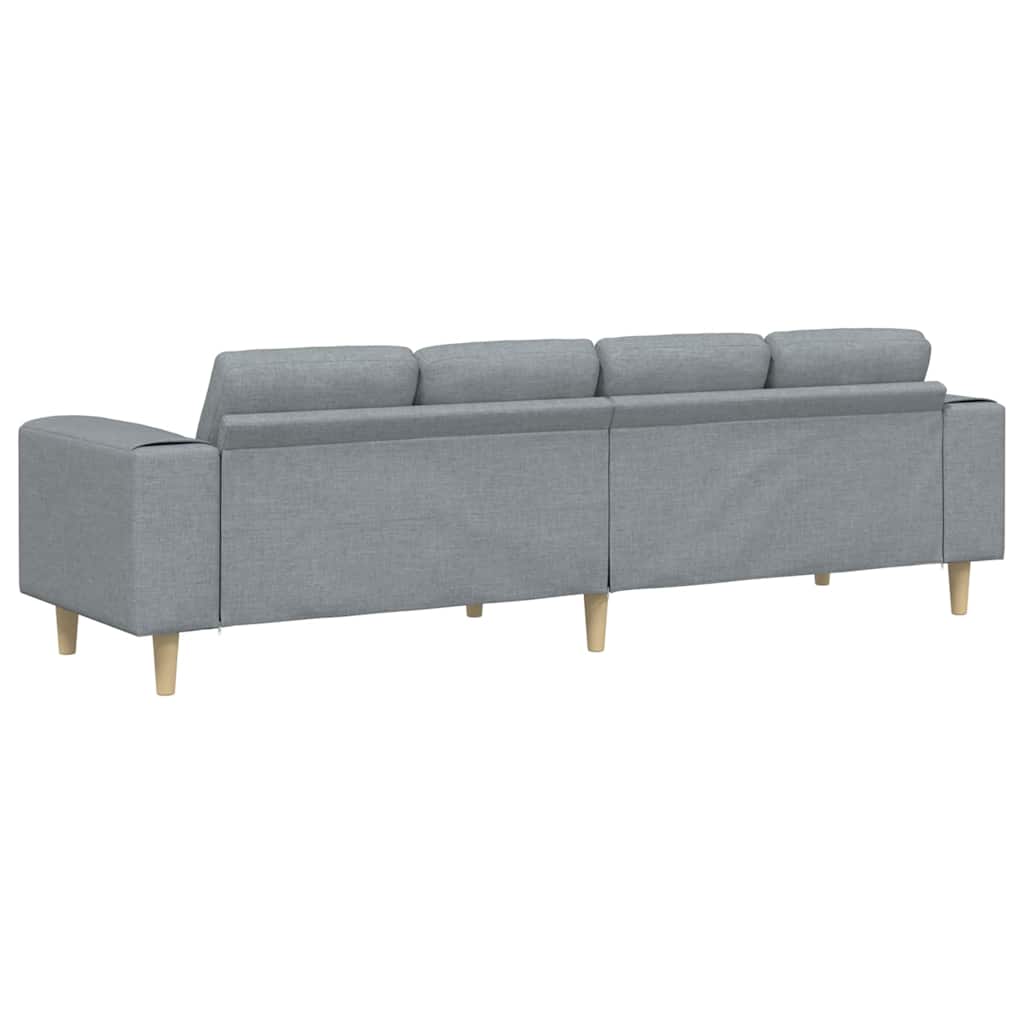 Kauč za dnevni boravak Svijetlo siva 250 x 77 x 76 cm Poliester