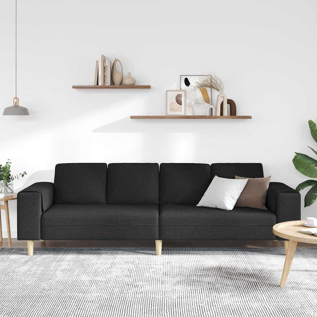 Kauč za dnevni boravak Crna 250 x 77 x 76 cm Poliester