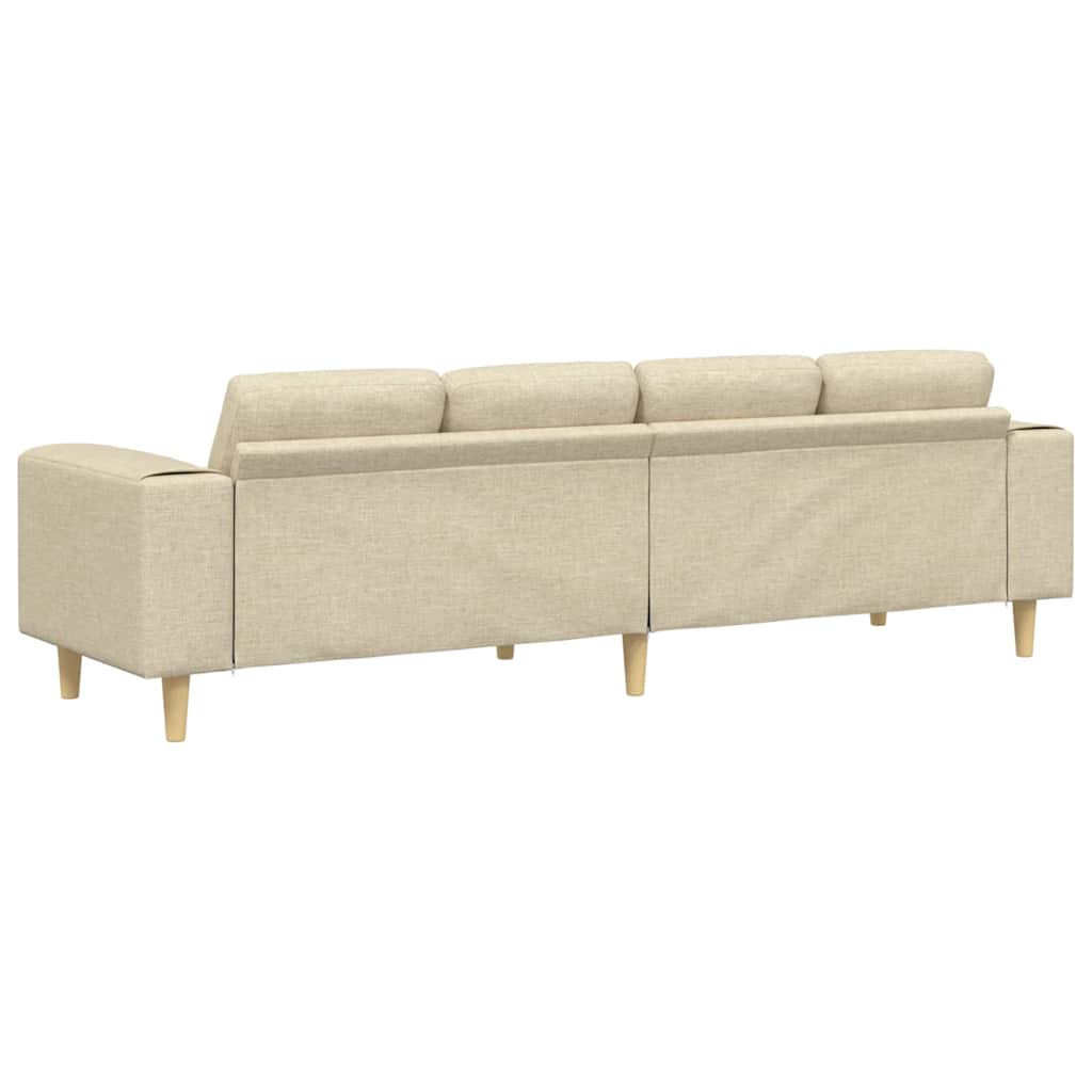 Kauč za dnevni boravak Krema 250 x 77 x 76 cm Poliester