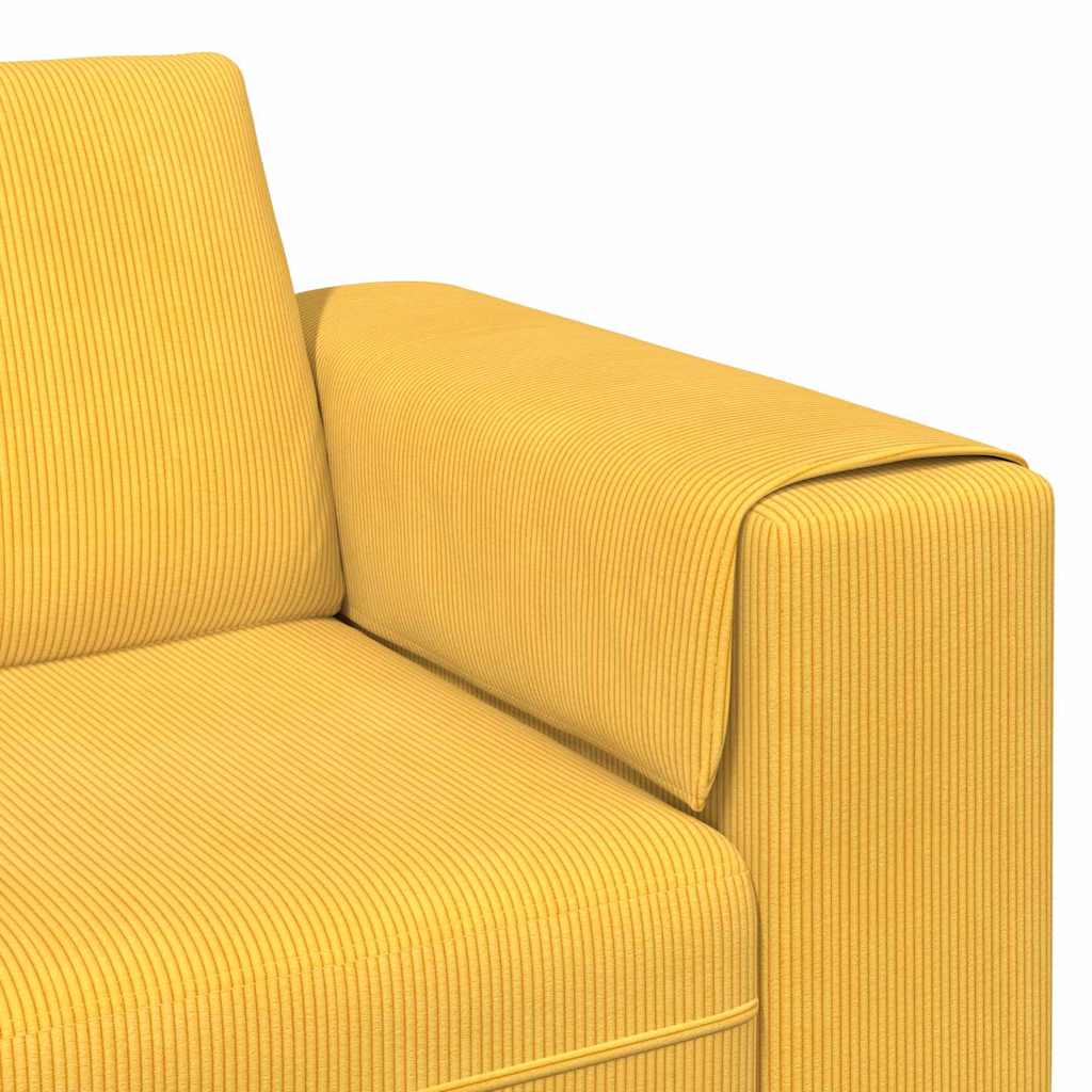 Sofa Svijetlo žuta 250 x 77 x 76 cm Kordura tekstil
