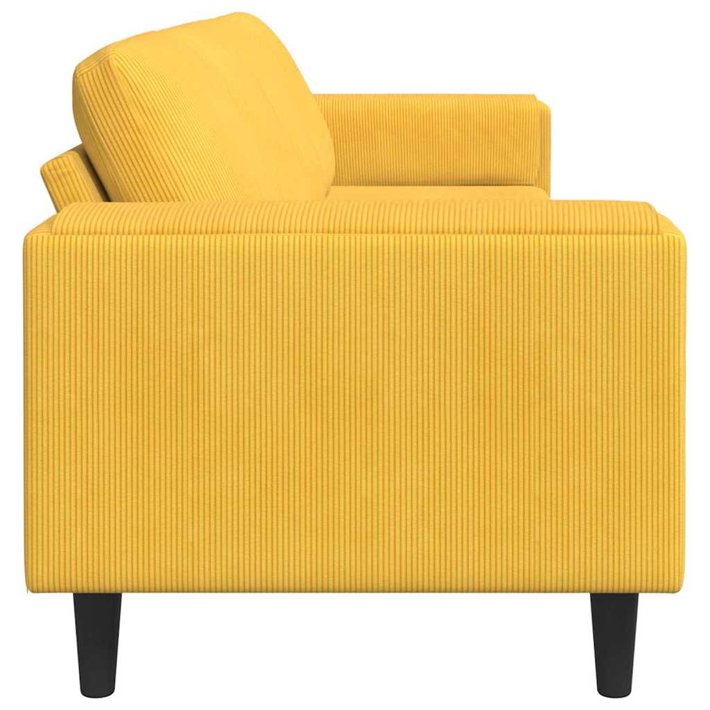 Sofa Svijetlo žuta 250 x 77 x 76 cm Kordura tekstil