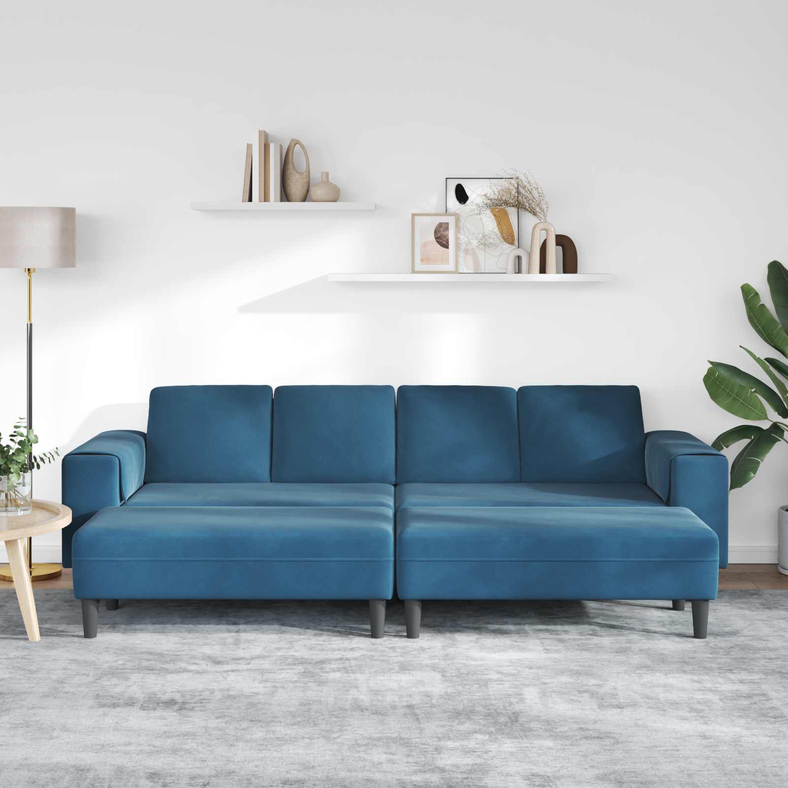 Kauč za dnevni boravak 3 pcs Plava 250 x 188 x 76 cm