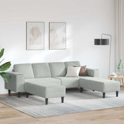 Kauč za dnevni boravak 3 pcs Svijetlo siva 250 x 188 x 76 cm