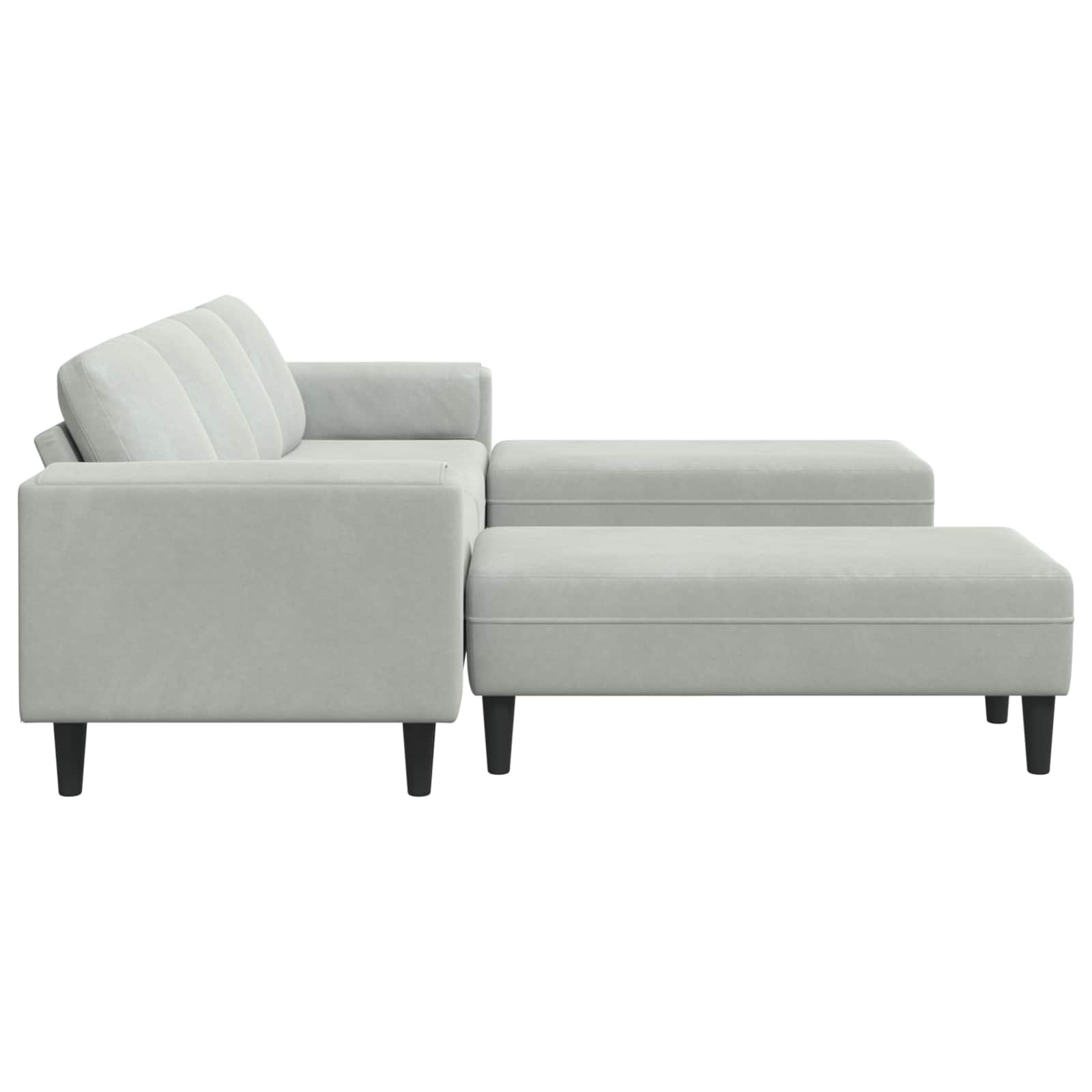 Kauč za dnevni boravak 3 pcs Svijetlo siva 250 x 188 x 76 cm
