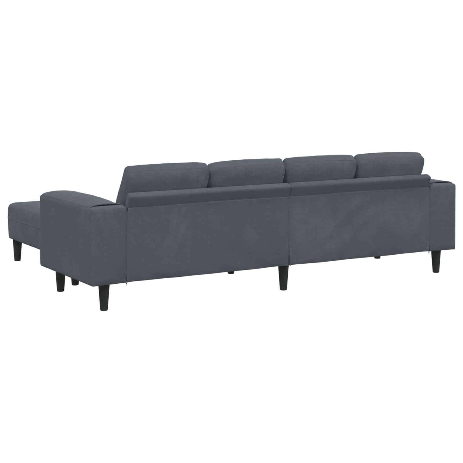 Kauč za dnevni boravak 3 pcs Tamno siva 250 x 188 x 76 cm