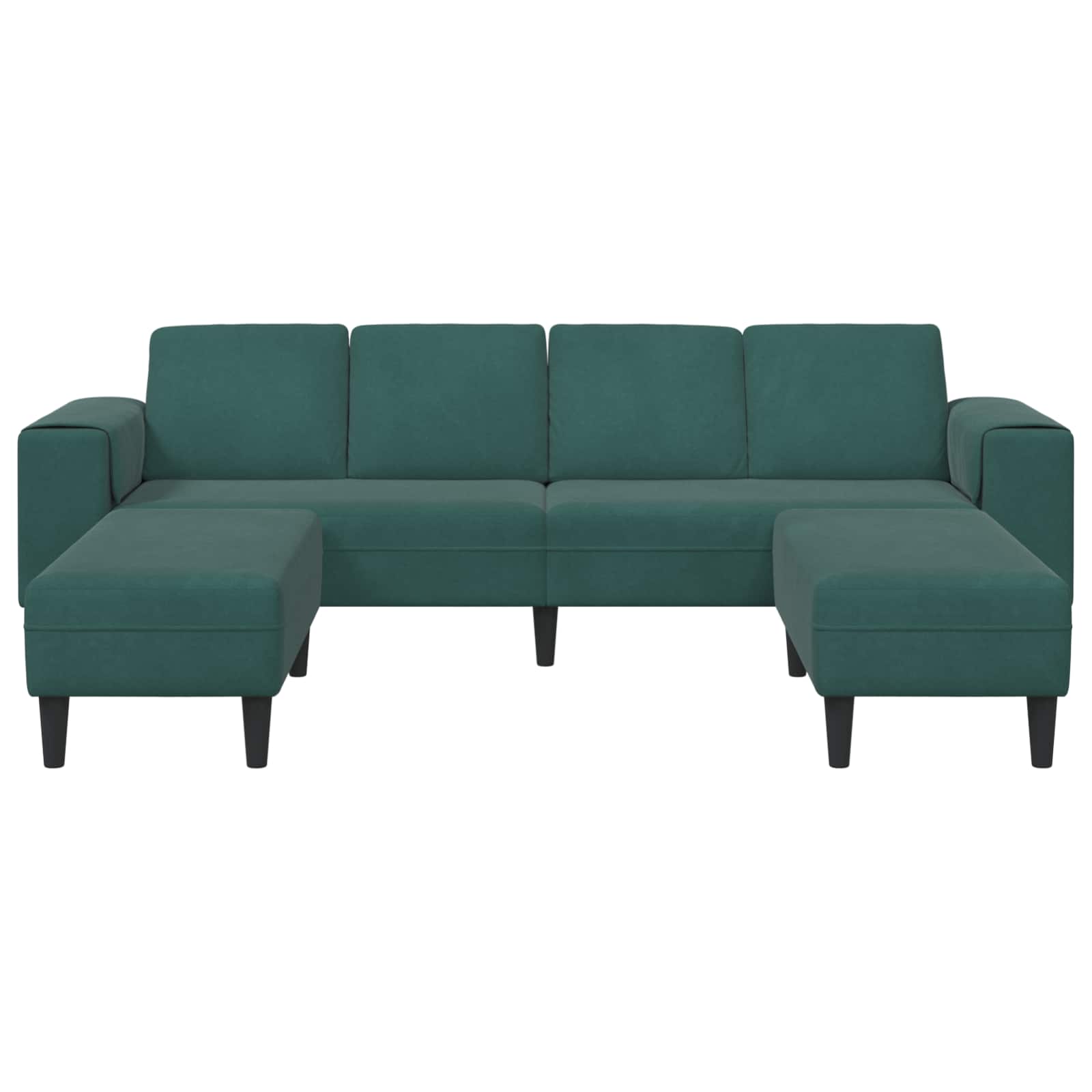 Kauč za dnevni boravak 3 pcs Tamnozelena 250 x 188 x 76 cm
