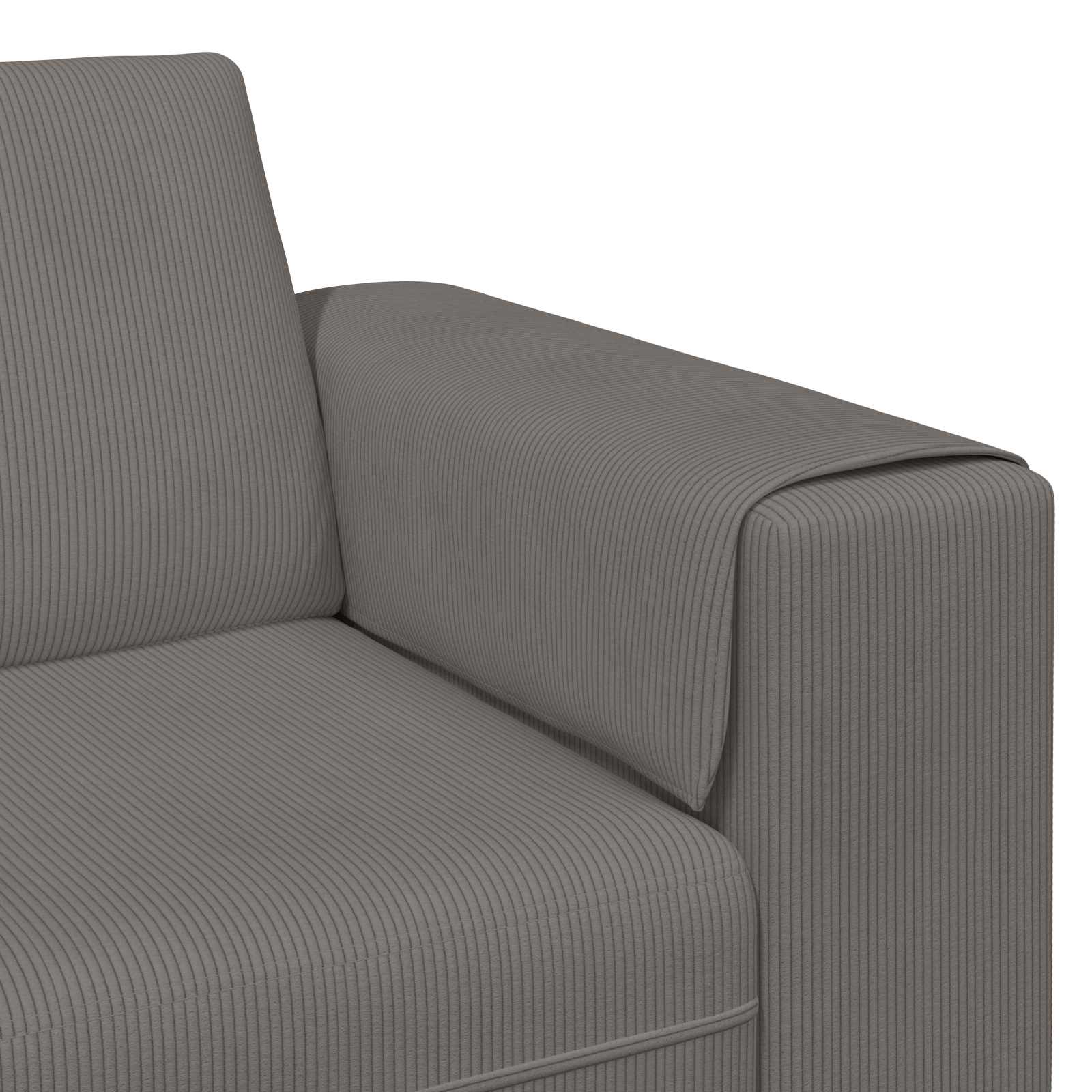 Sofa Svijetlo siva 250 x 188 x 76 cm Kordura tekstil