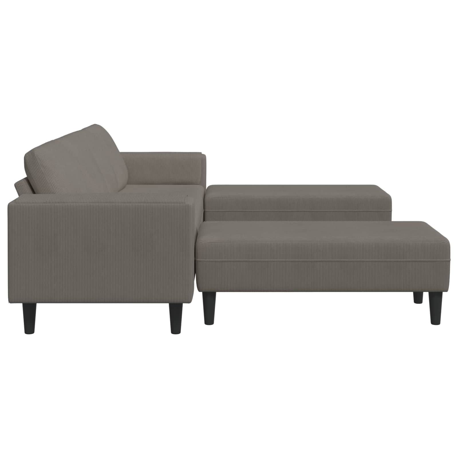 Sofa Svijetlo siva 250 x 188 x 76 cm Kordura tekstil