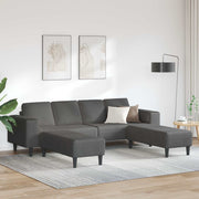 Sofa Tamno siva 250 x 188 x 76 cm Kordura tekstil