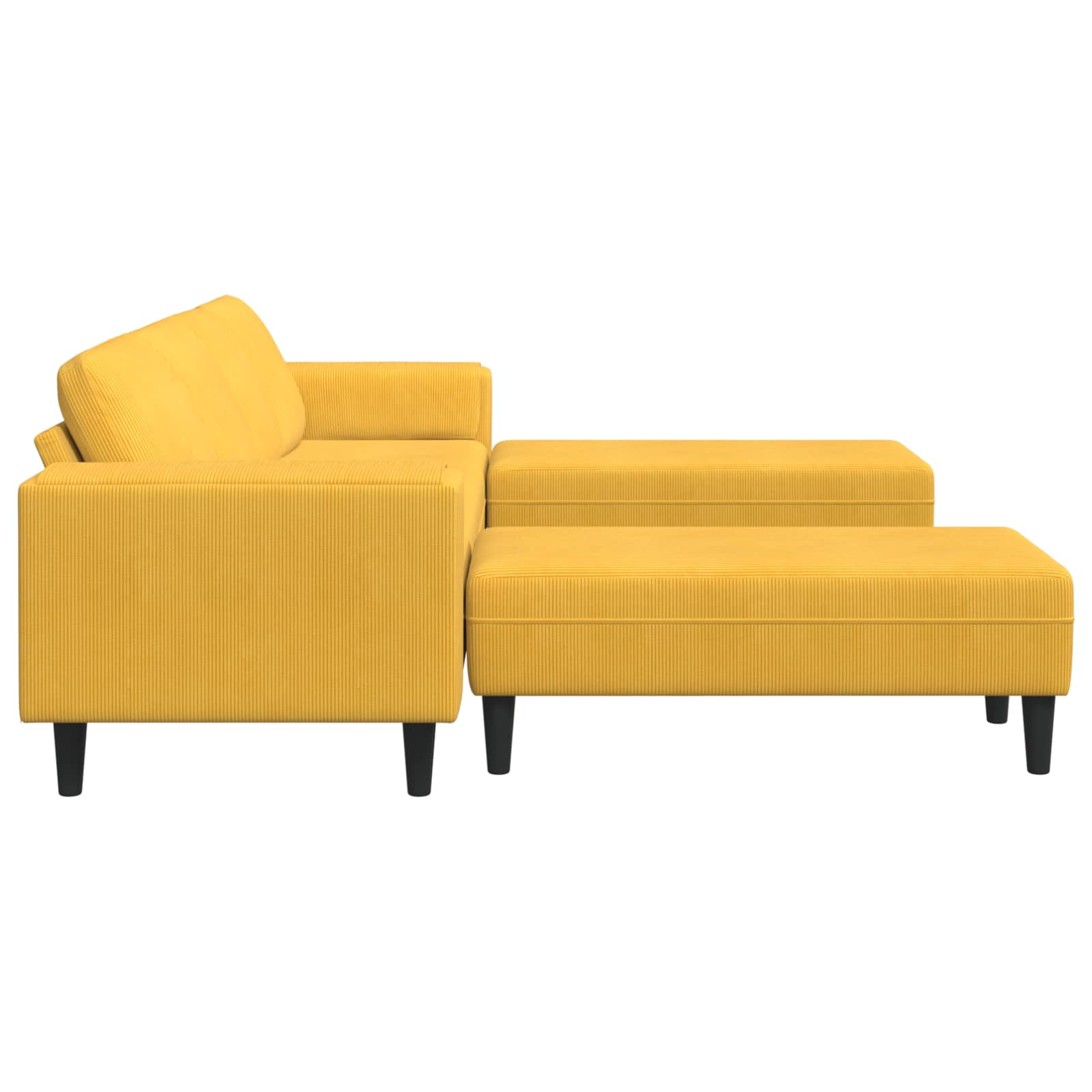 Sofa Svijetlo žuta 250 x 188 x 76 cm Kordura tekstil