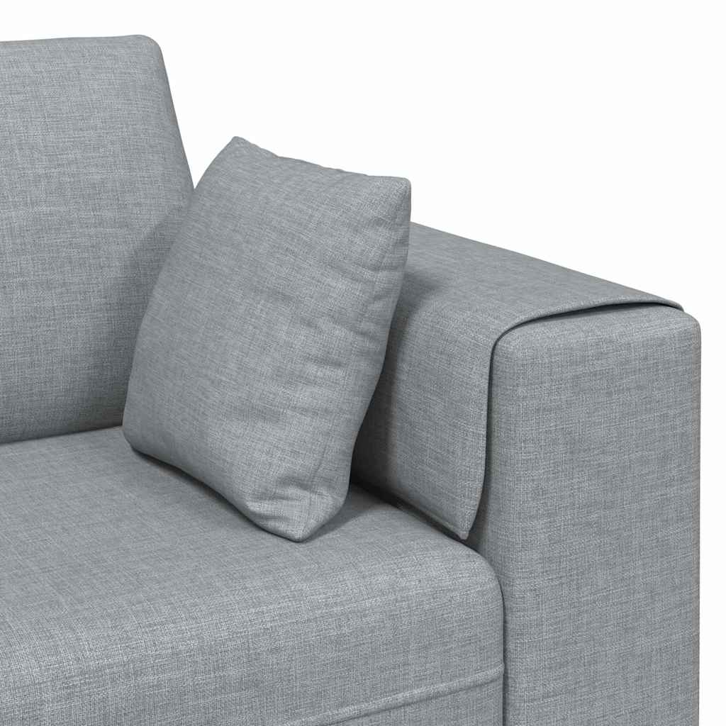 Sofa s jastukom Svijetlo siva 250 x 77 x 76 cm tkanina