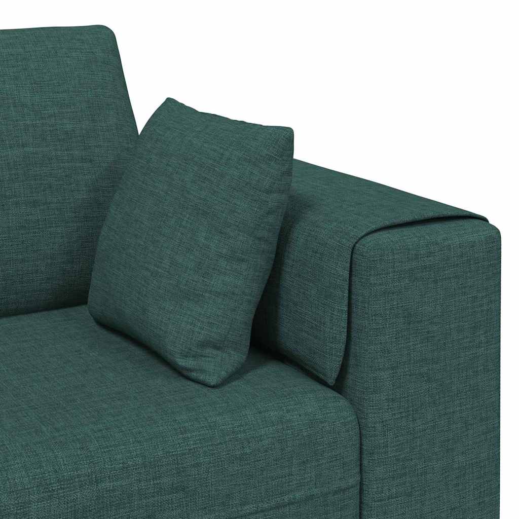 Sofa s jastukom Tamnozelena 250 x 77 x 76 cm tkanina