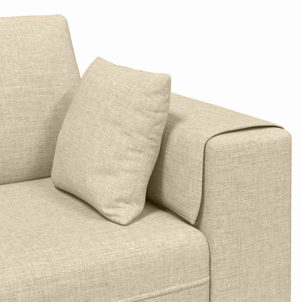 Sofa s jastukom Krema 250 x 77 x 76 cm tkanina