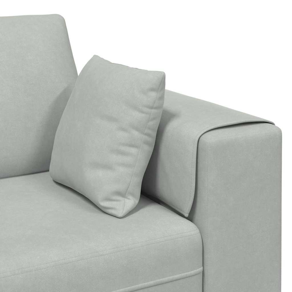 Sofa Svijetlo siva 250 x 77 x 76 cm Baršun