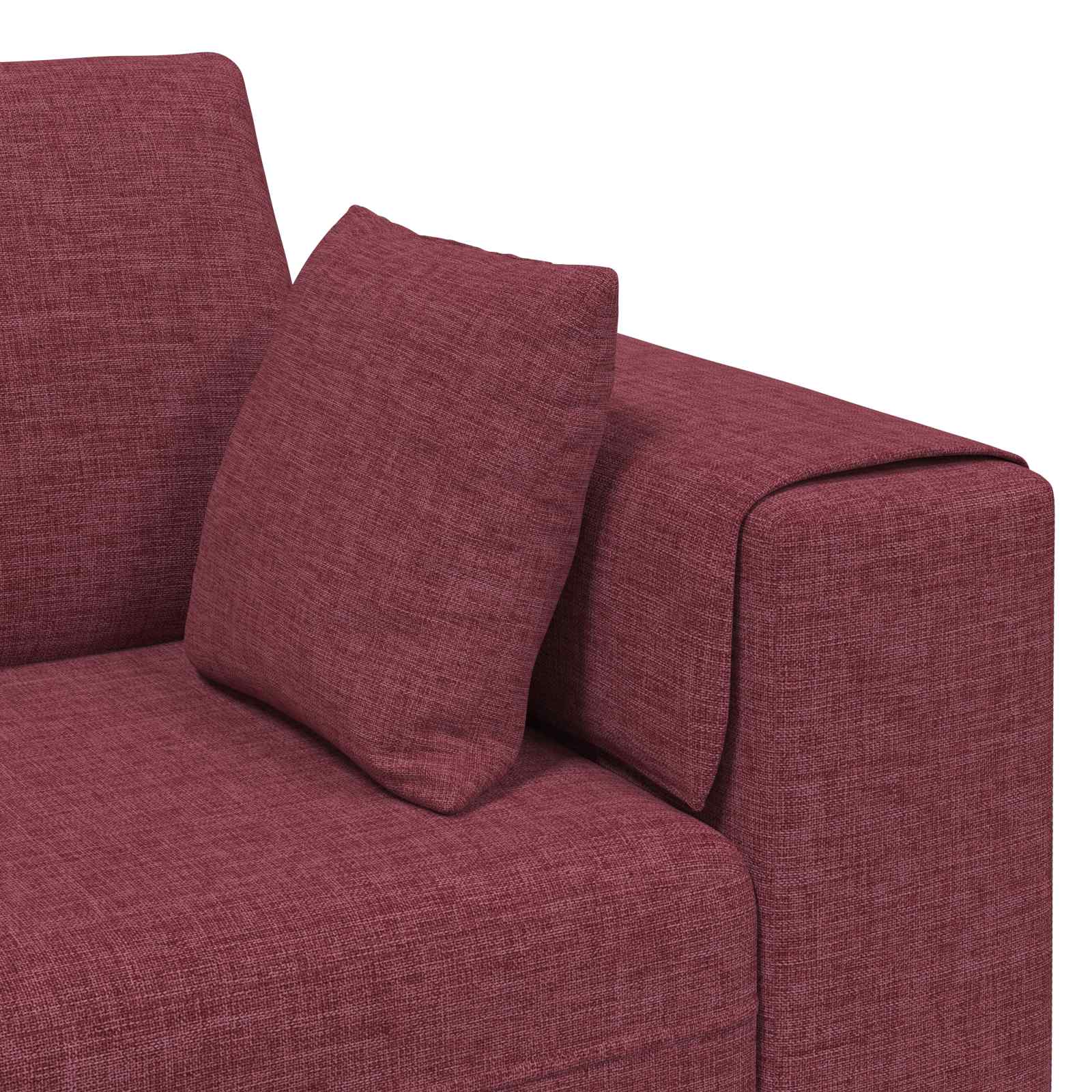 Sofa s jastukom 3 pcs Vinska crvena tkanina