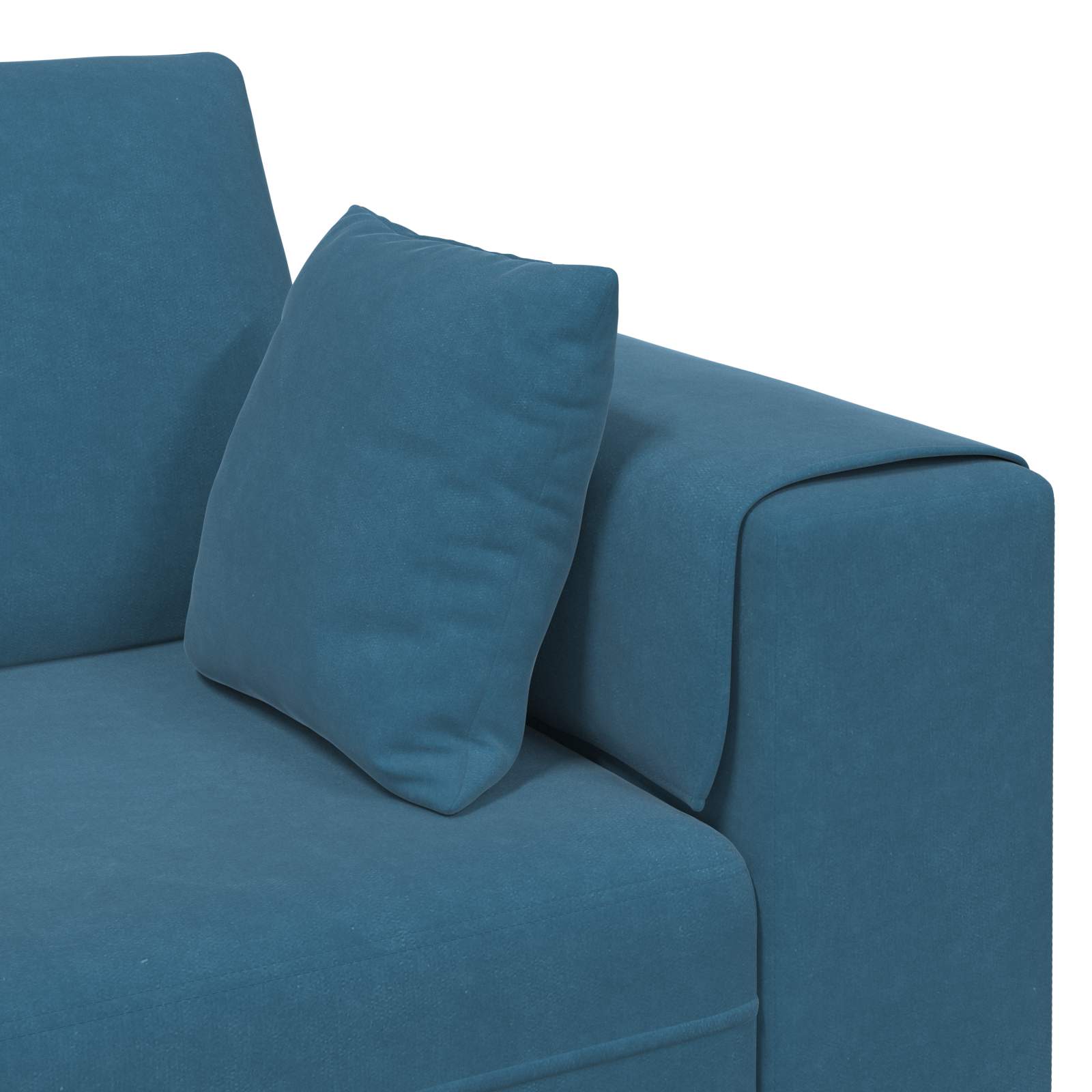 Sofa 3 pcs Plava 250 x 188 x 76 cm Baršun