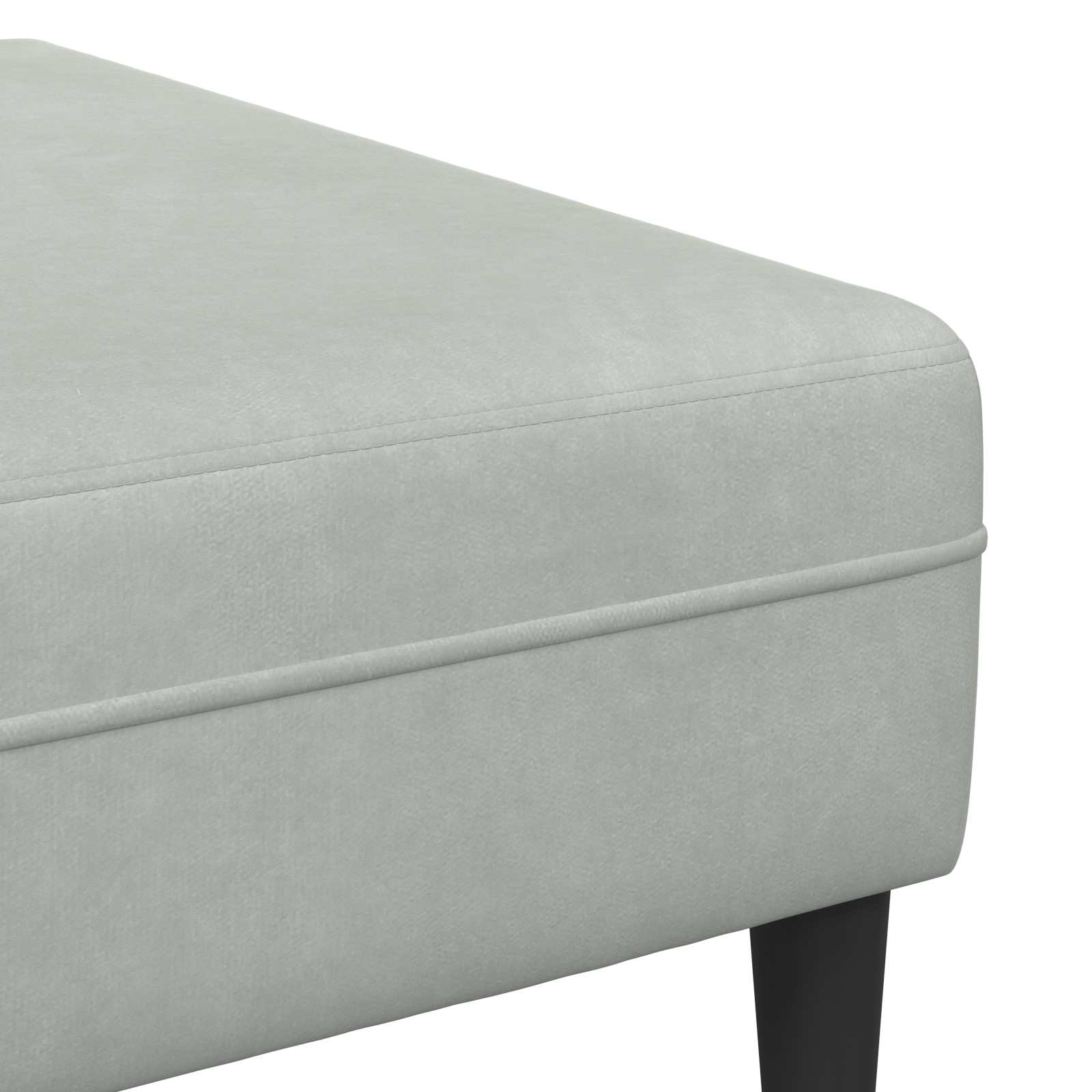 Sofa 3 pcs Svijetlo siva 250 x 188 x 76 cm Baršun